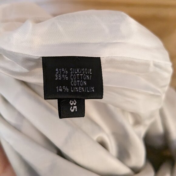 LAFAYETTE 148 Pencil Skirt Size 6 Geometric Retro Vtg 90s Green White Silk Blend - Picture 8 of 9